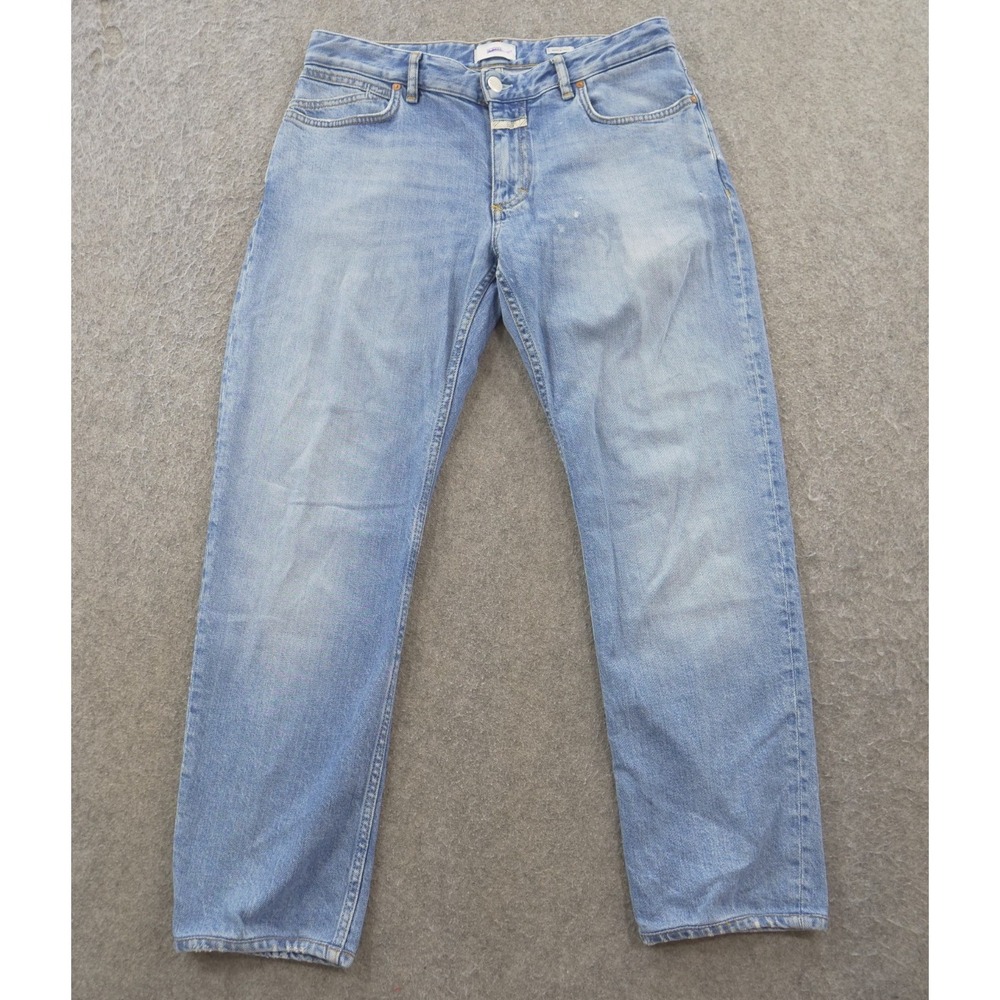 Closed Jeans Womens 32 Blue Boyfriend Mid Rise Zip Fly Candiani Denim Italy